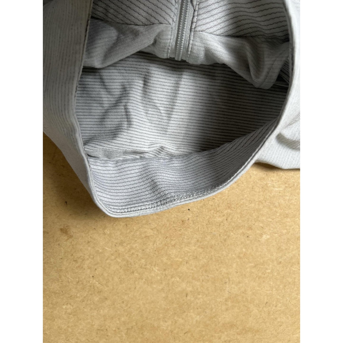 Shirt Mens M Gray Mock Neck 1/2 Zip Pockets Lightweight Polyester Jersey2