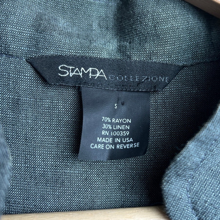 Stampa Collezione Small Blue Rayon Made In USA Long Dress