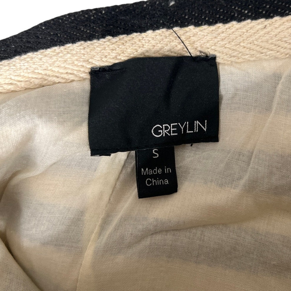 Greylin Size Small Skirt Cotton Stripped Circle A Line