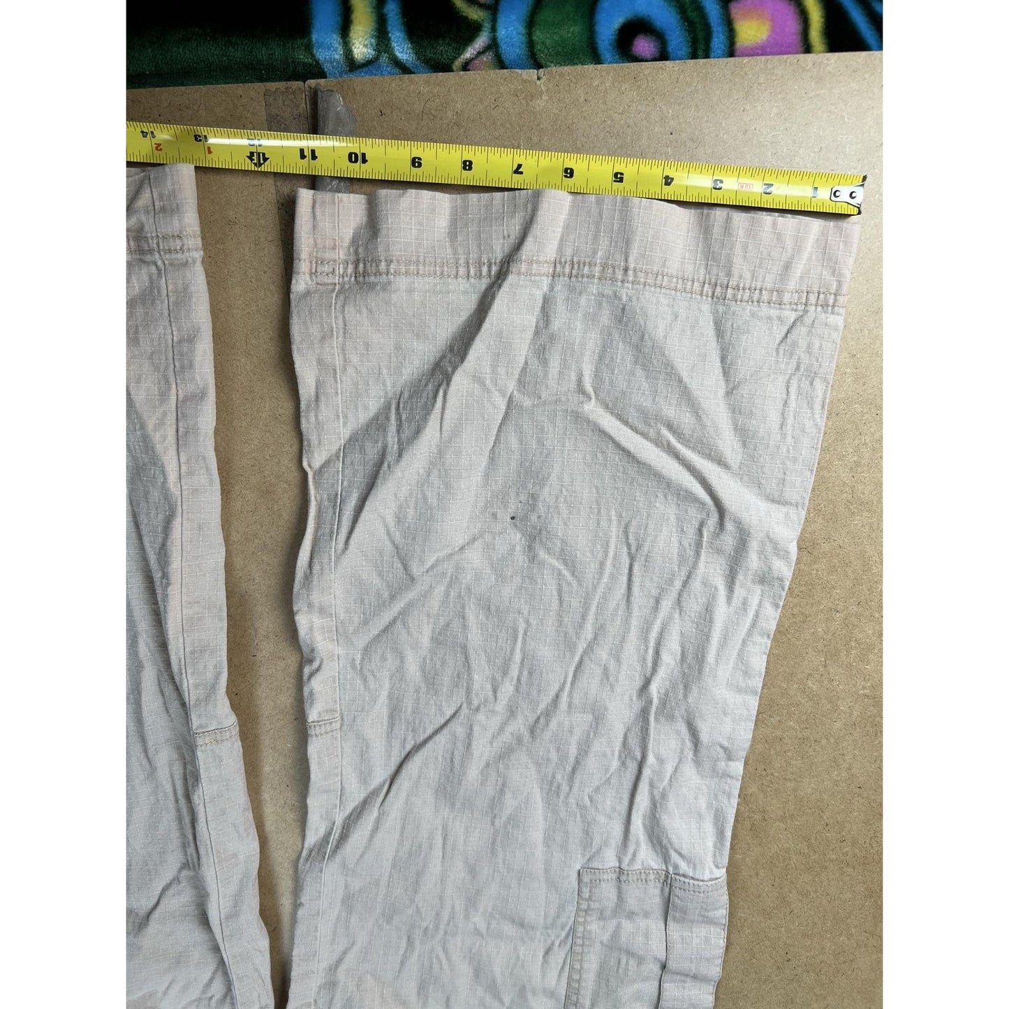 Glamique Pants Womens 8 Beige Cargo Twill Relaxed Pockets Button Travel Casual