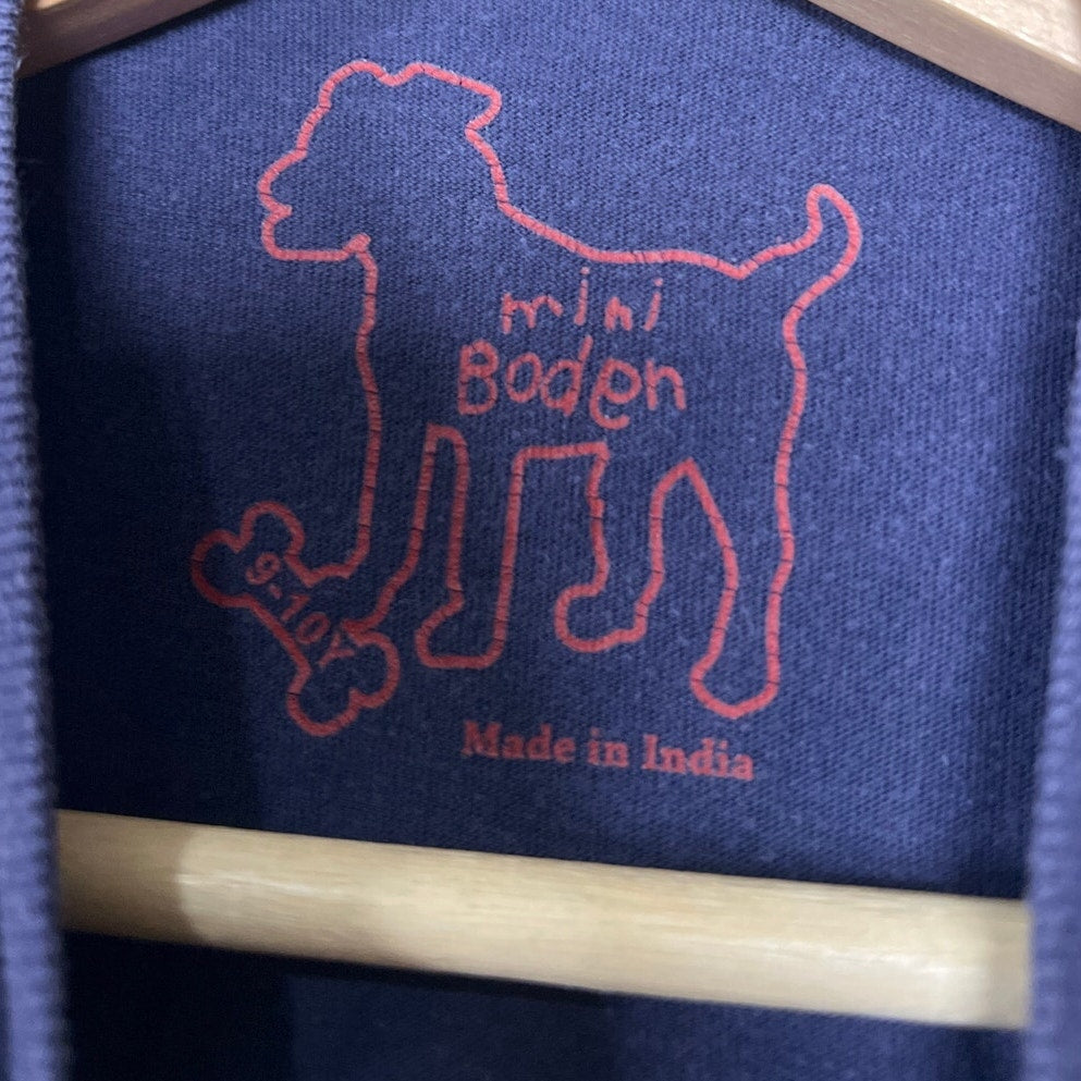 Mini Boden Kids T-shirt Size 9-10Y Soccer Net Graphic Shirt 100% Cotton