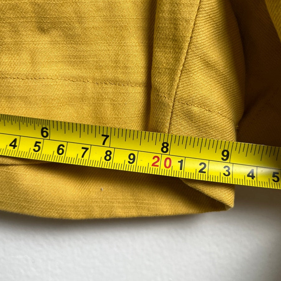 NWT Madewell Women's XS Mustard 100% Cotton Coverall Jumpsuit