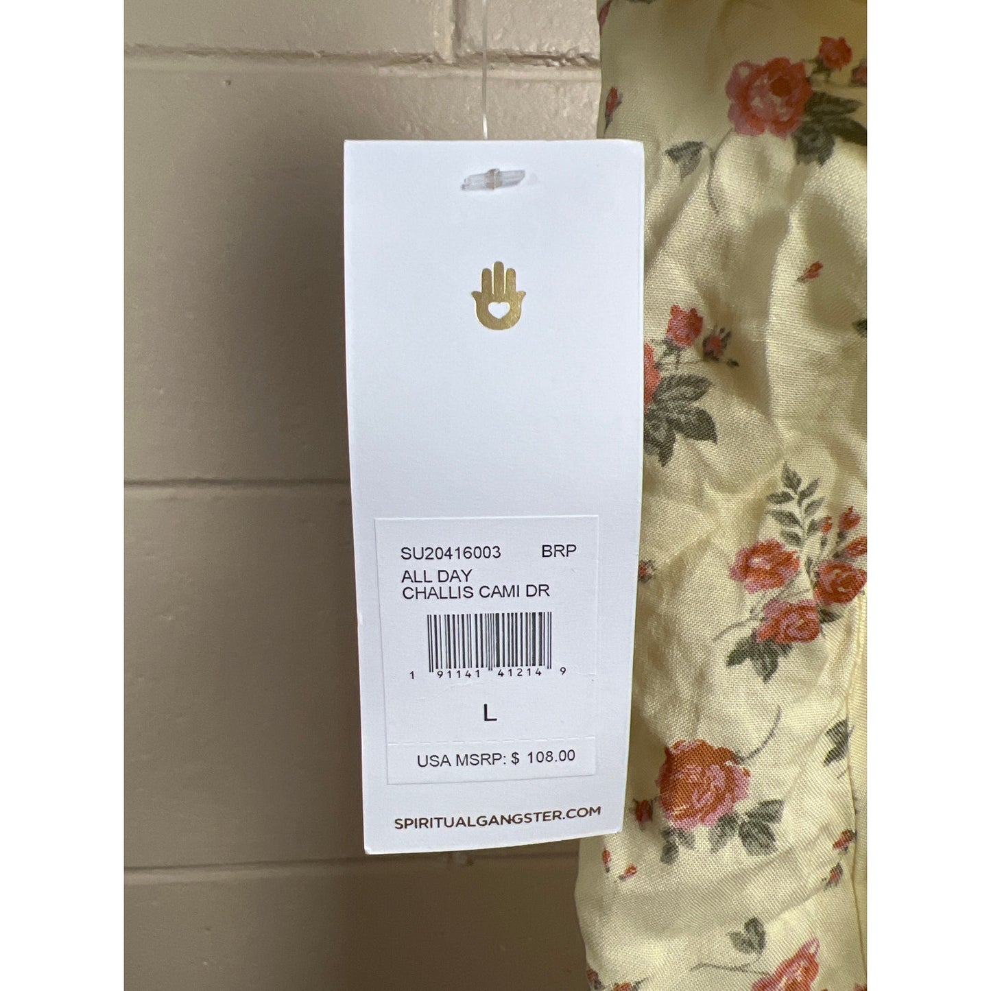 Spiritual Gangster All Day Challis Cami Floral NWT Dress Large