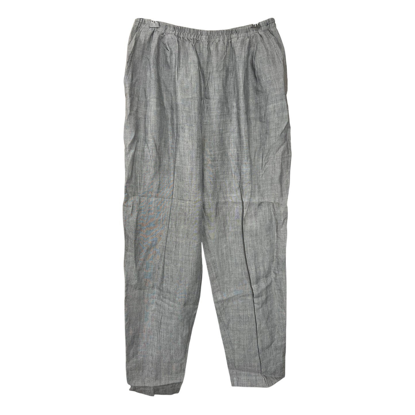Eileen Fisher Made In USA Size Medium Rayon/Linen Gray Wide Leg