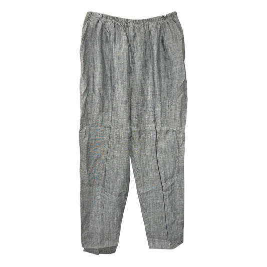 Eileen Fisher Made In USA Size Medium Rayon/Linen Gray Wide Leg