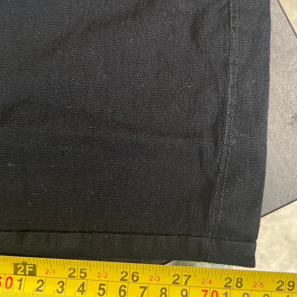 Eileen Fisher Large Ankle Pants Black Stretch Crepe Slim Leg