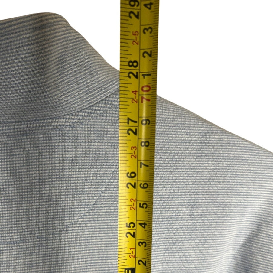 Vineyard Vines Large L Light Blue Striped 1/4 Zip Pullover Sweatshirt