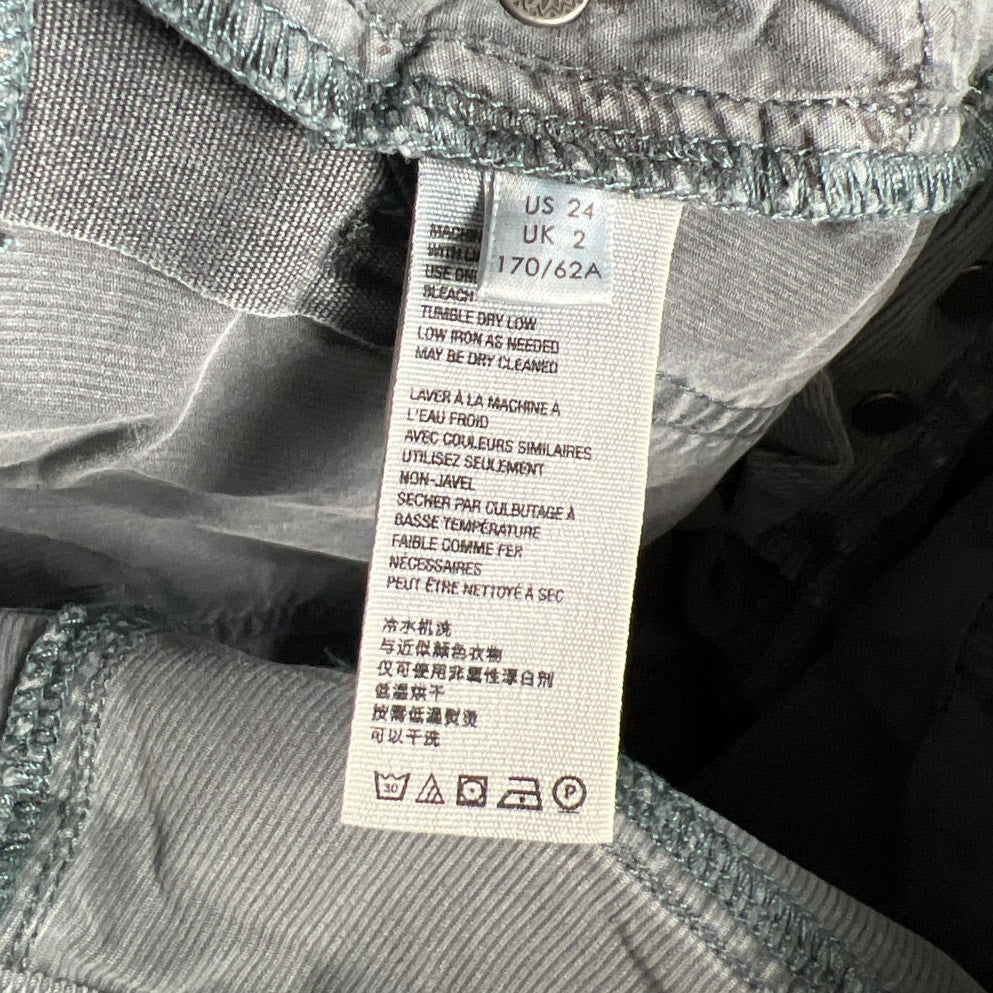 Free People We The Free Size 24 Women Corduroy Skinny Pants Gray