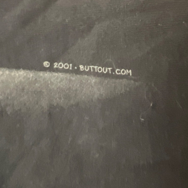 2001 Buttout Anti Tobacco Smoking Graphic T-shirt Medium