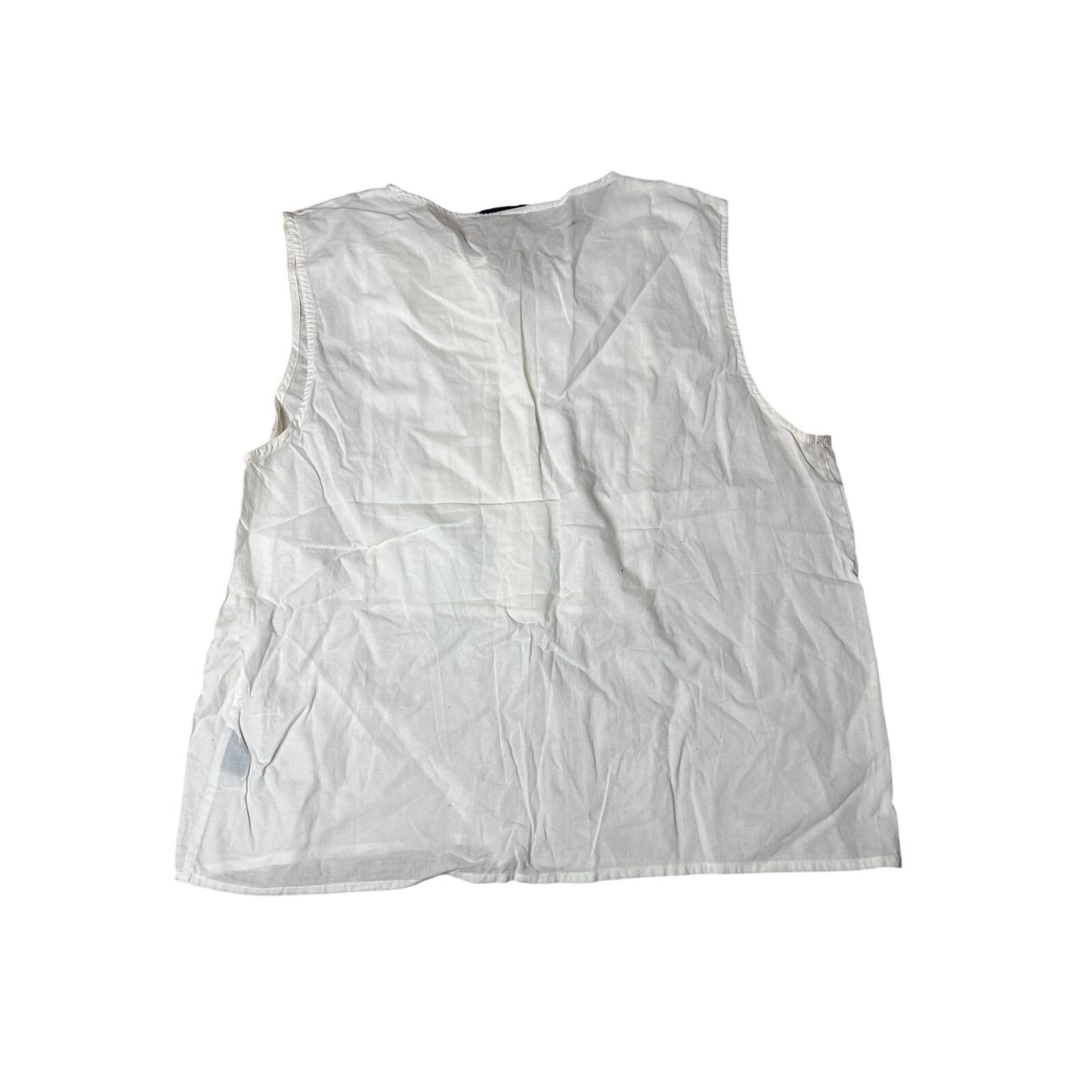 Jenny Kayne White Tank Top 100% Cotton Size Small