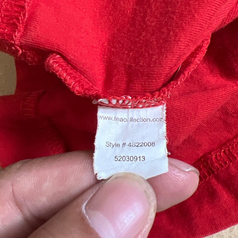 Tea Red Mosaic Leopard Giclee Print Kid Size 6 (small hole)