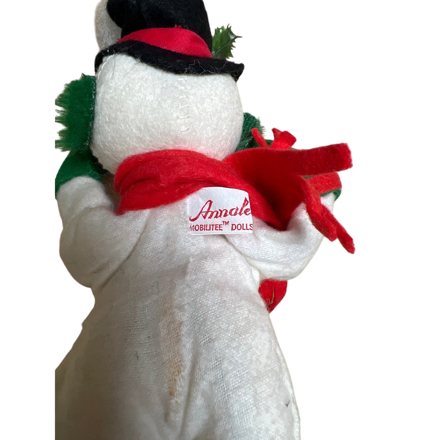 Vintage Annalee Doll 1982 Snowman with Pipe and Scarf