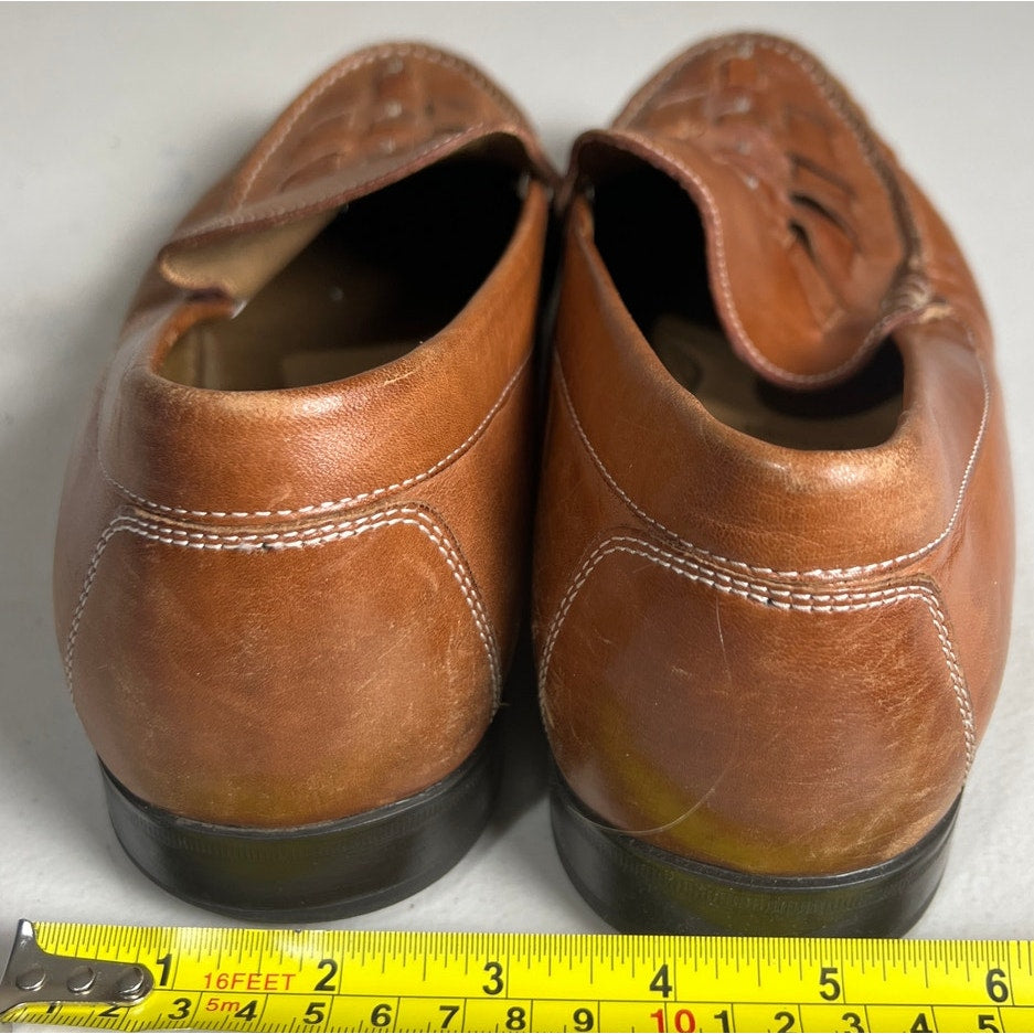 Johnston & Murphy Men’s Cresswell Woven Sheep-leather Brown Loafer Size 11