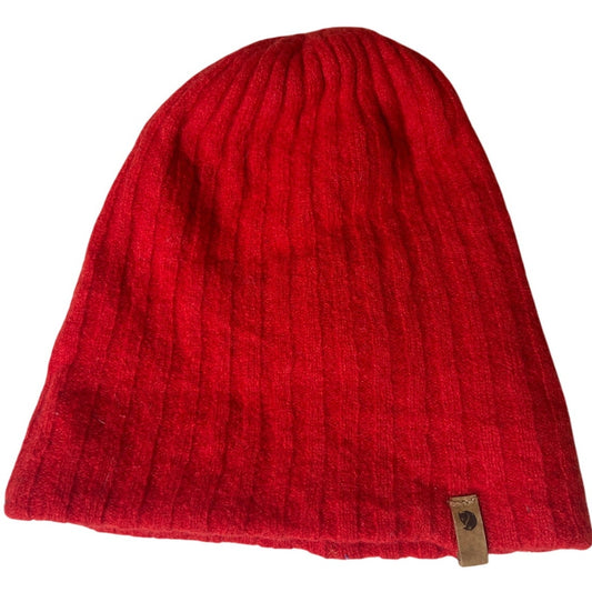 Fjall Raven Byron Hat Red Thin One Size Beanie W/ Holes