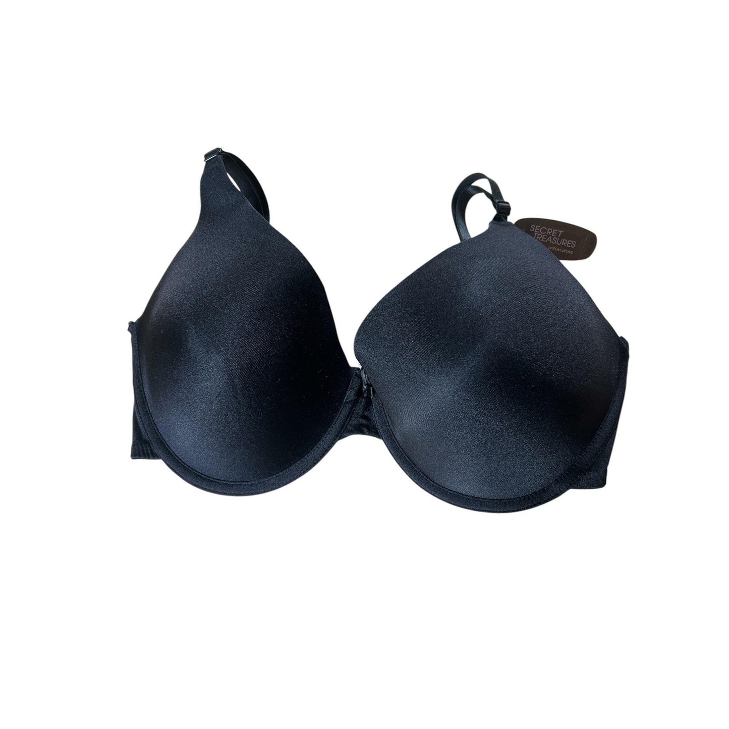 Secret Treasures Bra Womens 36DDD Black T Shirt Lightly Lined Underwire Seamless