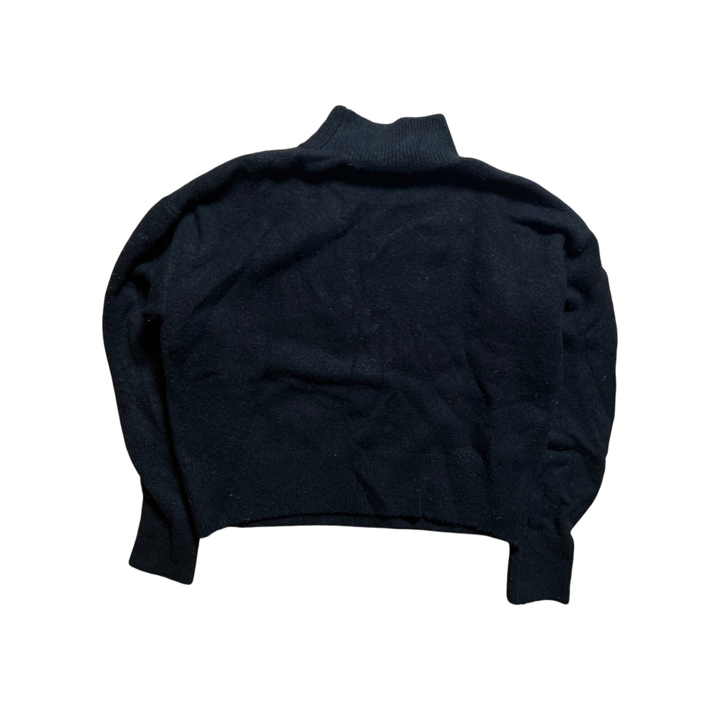 Los Angeles Atelier Women Black Long Sleeve Mock Neck Drop Shoulder Sweater S