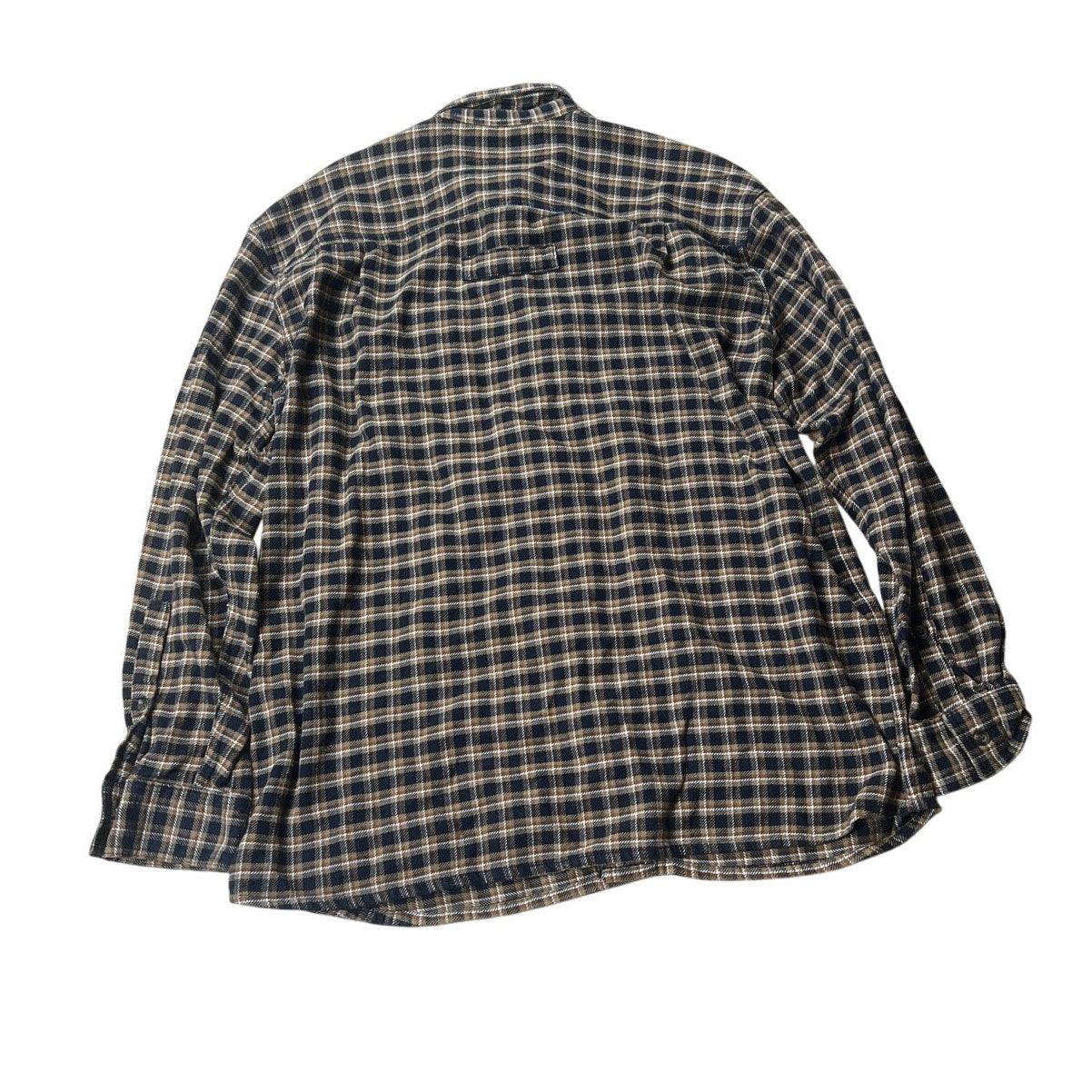 Stormy Kromer Men’s Flannel Shirt Brown/Black Plaid Button Front Size XL