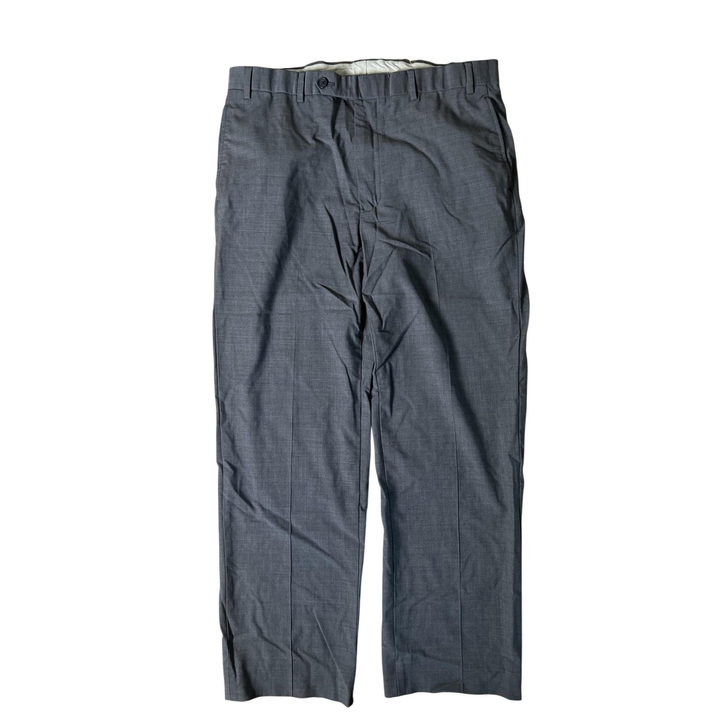Brooks Brothers Pants Mens 34x34 Gray Dress Wool-Blend Fitzgerald Fit Slim