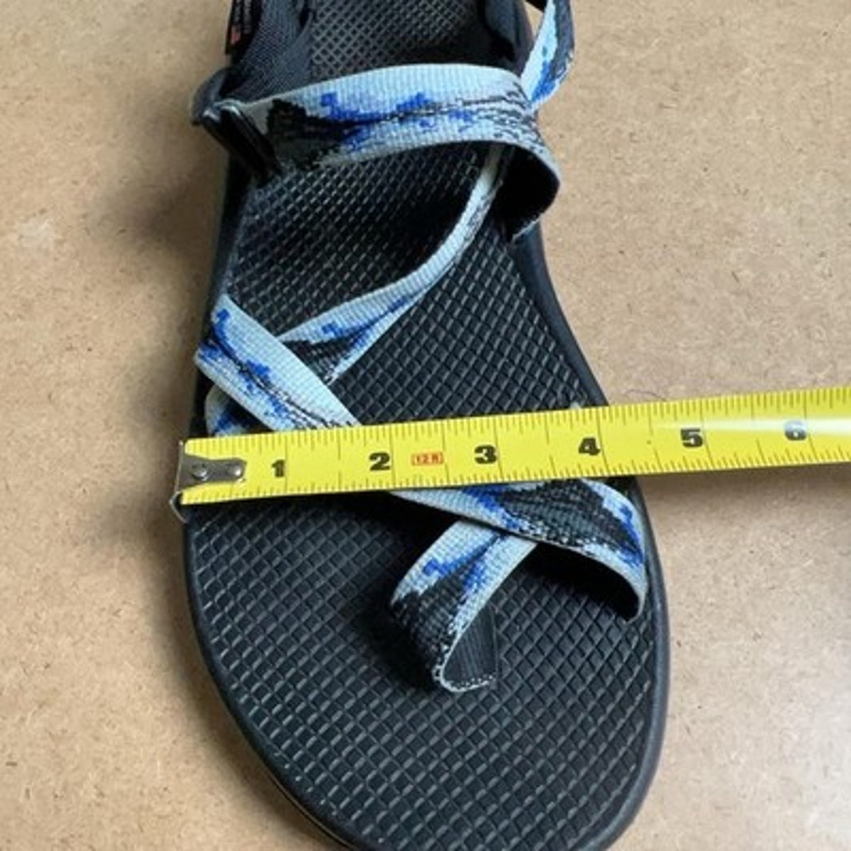 Chaco Sandal Mens Size 12 Black Thong Adjustable Strap Multicolor Casual