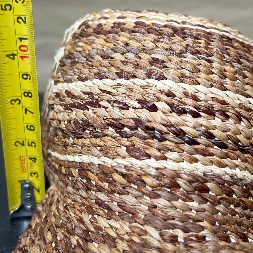 Ecuadoras Size Medium Woven Adjustable Straw Hat Handmade In Ecuador