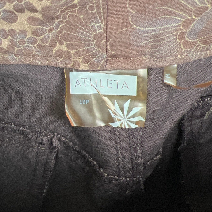 Athleta Dusty Black Corduroy Pants Trousers Women's Low Rise 10P