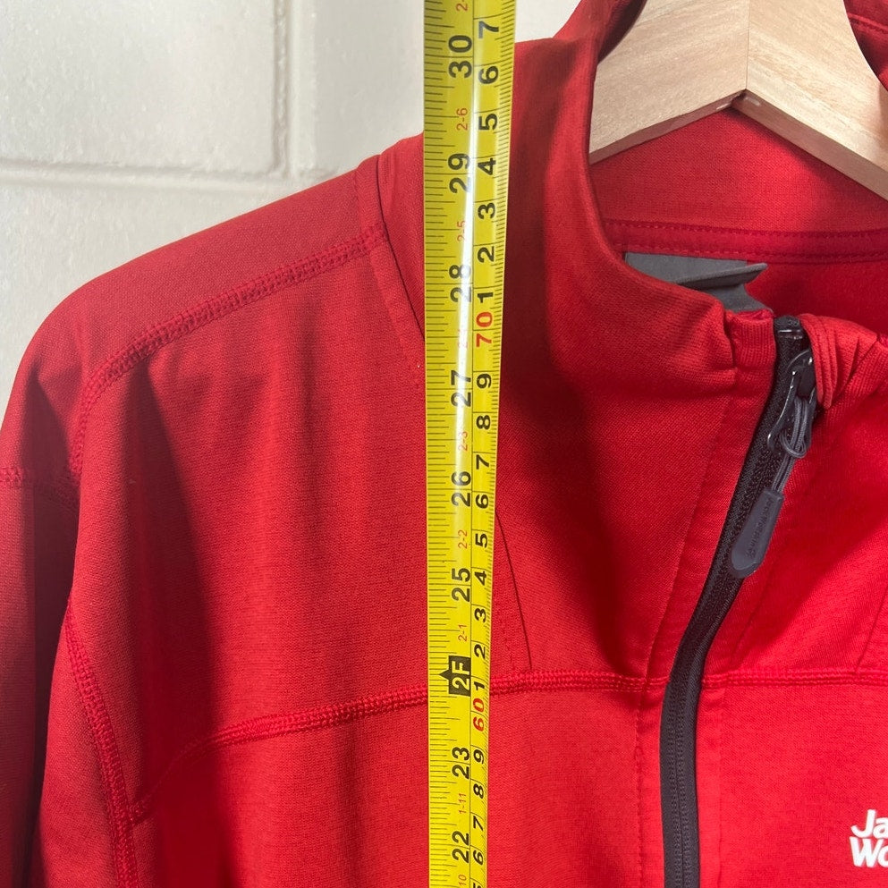 Jack Wolfskin At Home Outdoors 2XL Red Zip Up Softshell Jacket
