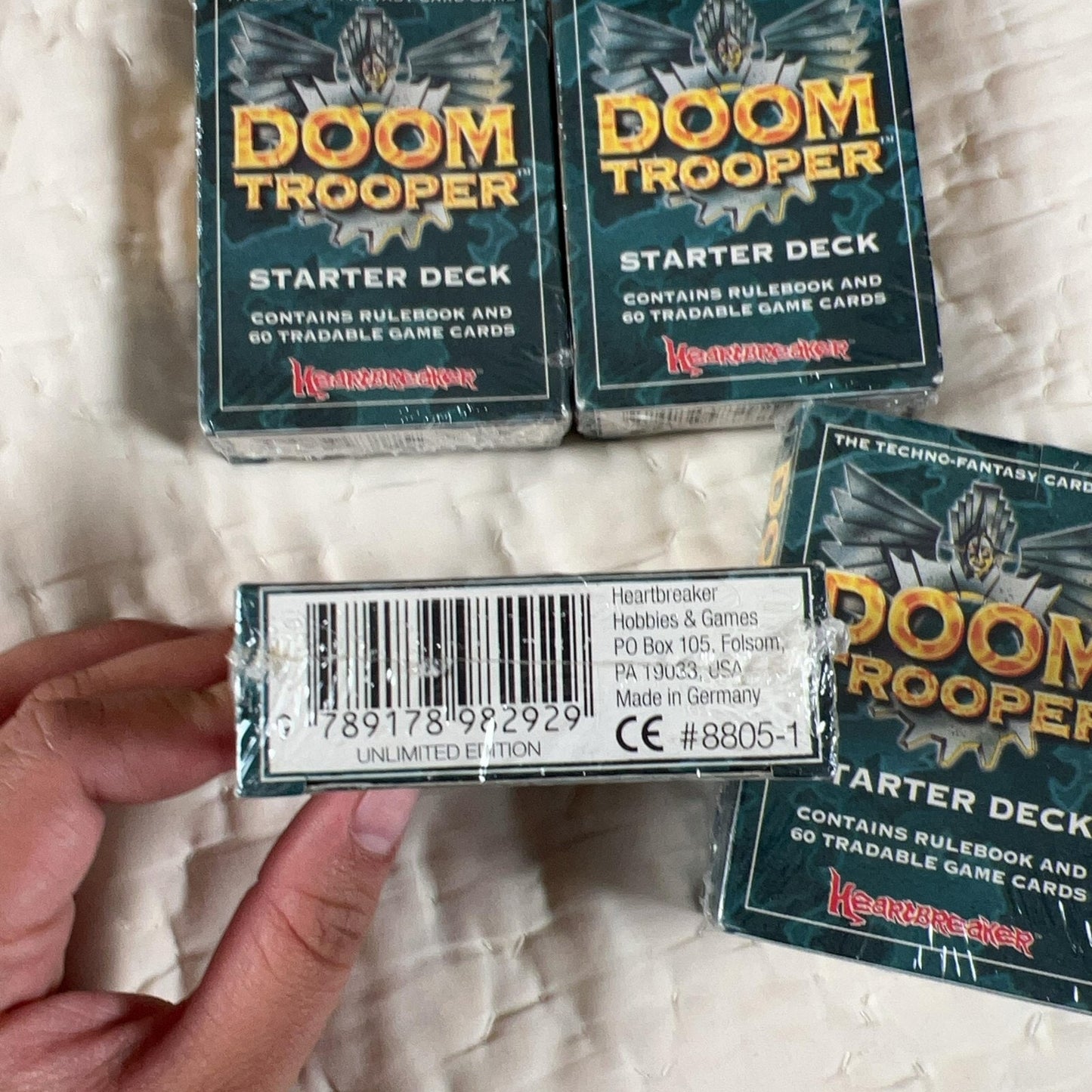 Heartbreaker Doom Trooper Starter Deck Card Deck Germany Teal Lot Of 4