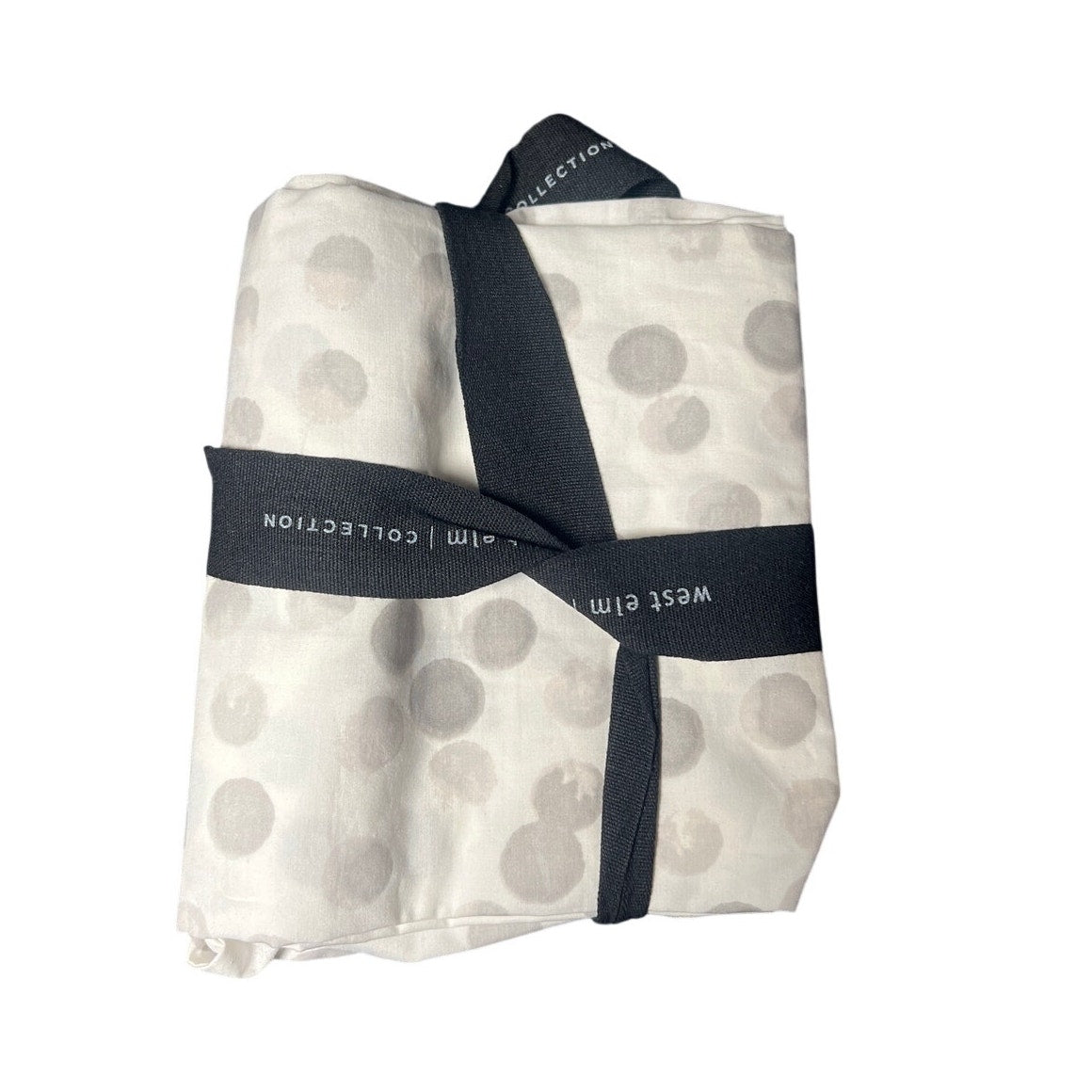 West Elm Speckled Throw Blanket Charcoal White Dotted Soft Knit 50x60