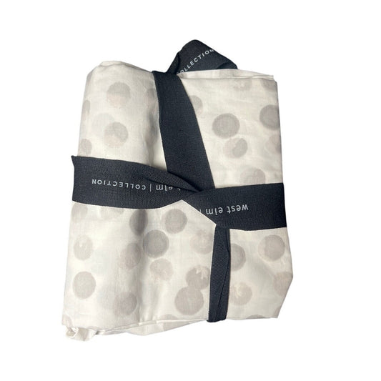 West Elm Speckled Throw Blanket Charcoal White Dotted Soft Knit 50x60