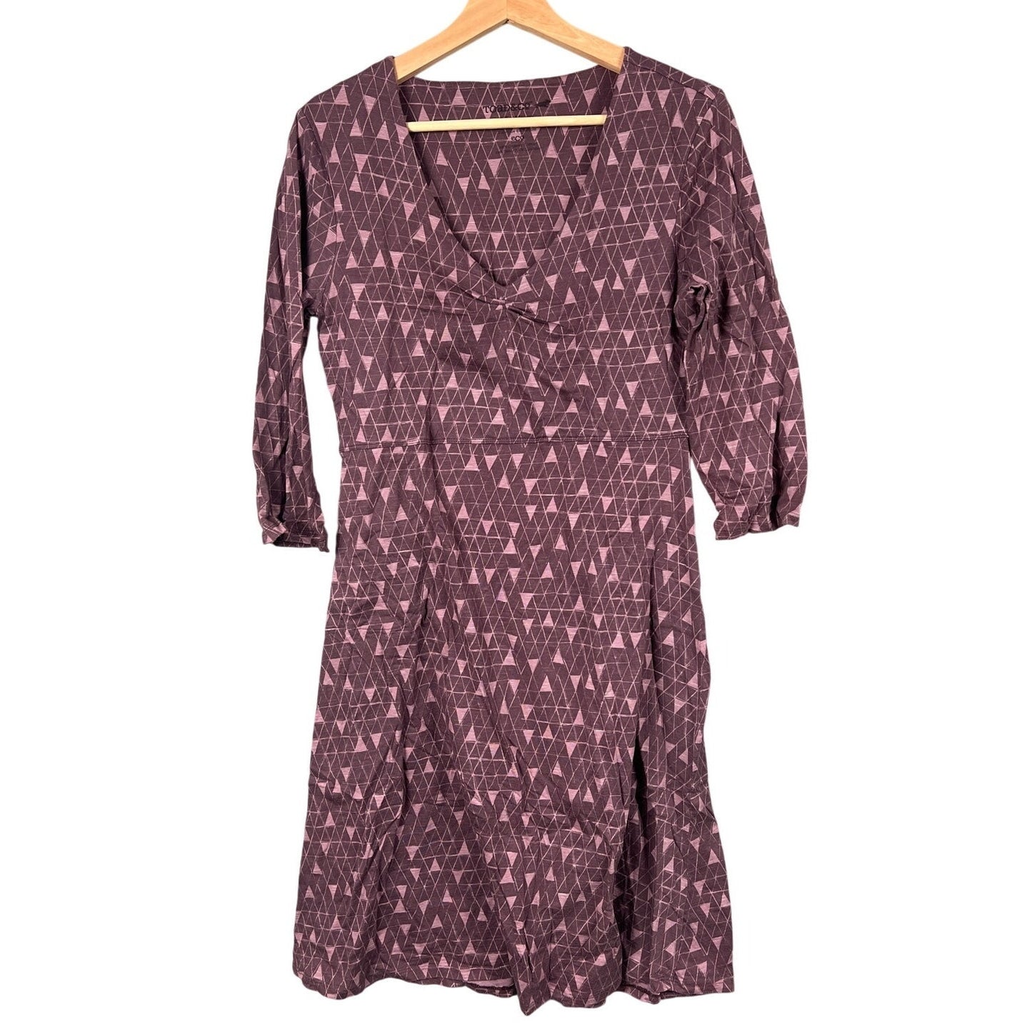 Toad & Co Cue Long Sleeve Dress Purple Print Women's Size M