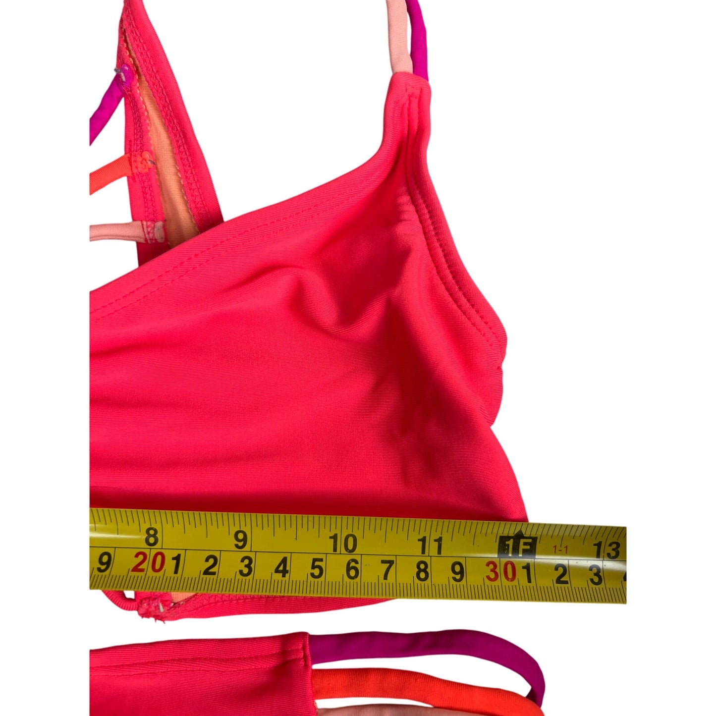 Xhiliration Women's Bikini Swimwear Set Orange Size Small S