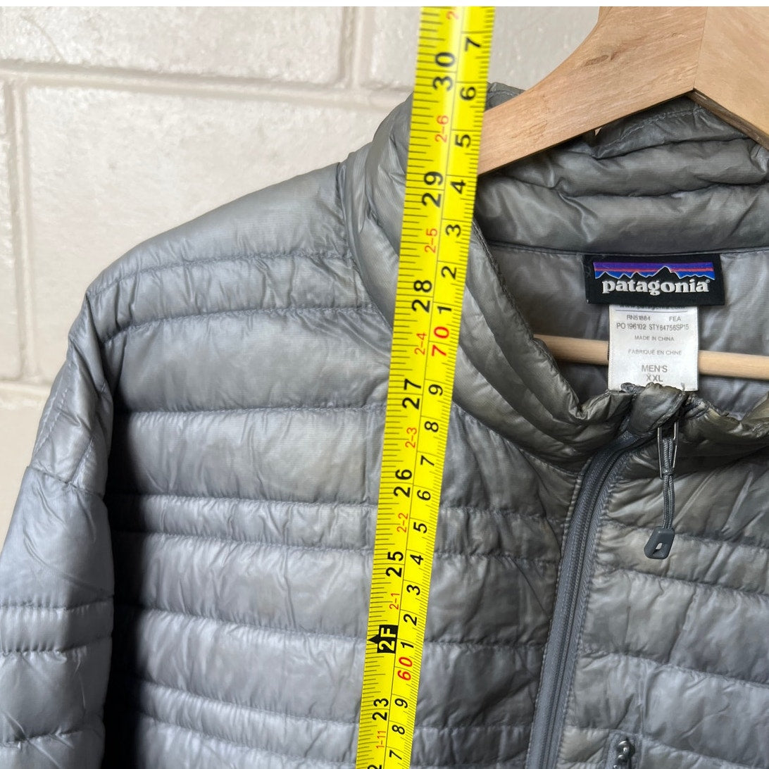 Patagonia 2XL Ultralight Down Silver 100% Nylon Jacket