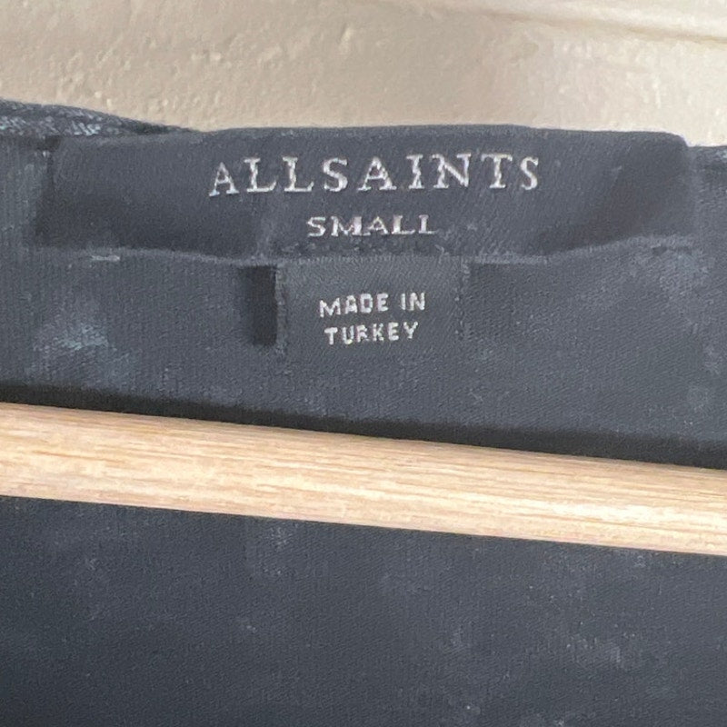 Allsaints Small Emelyn Budan Acid Wash Jersey T-Shirt