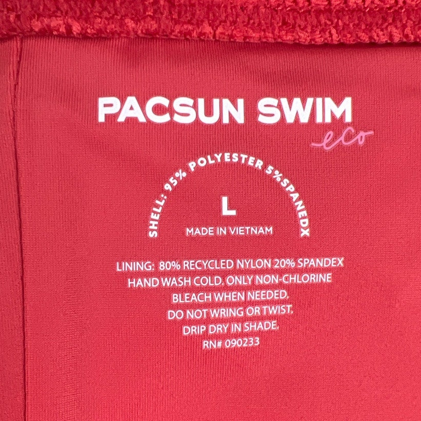 Pacsun Swim Eco Large NWT Red Swimming Bottom