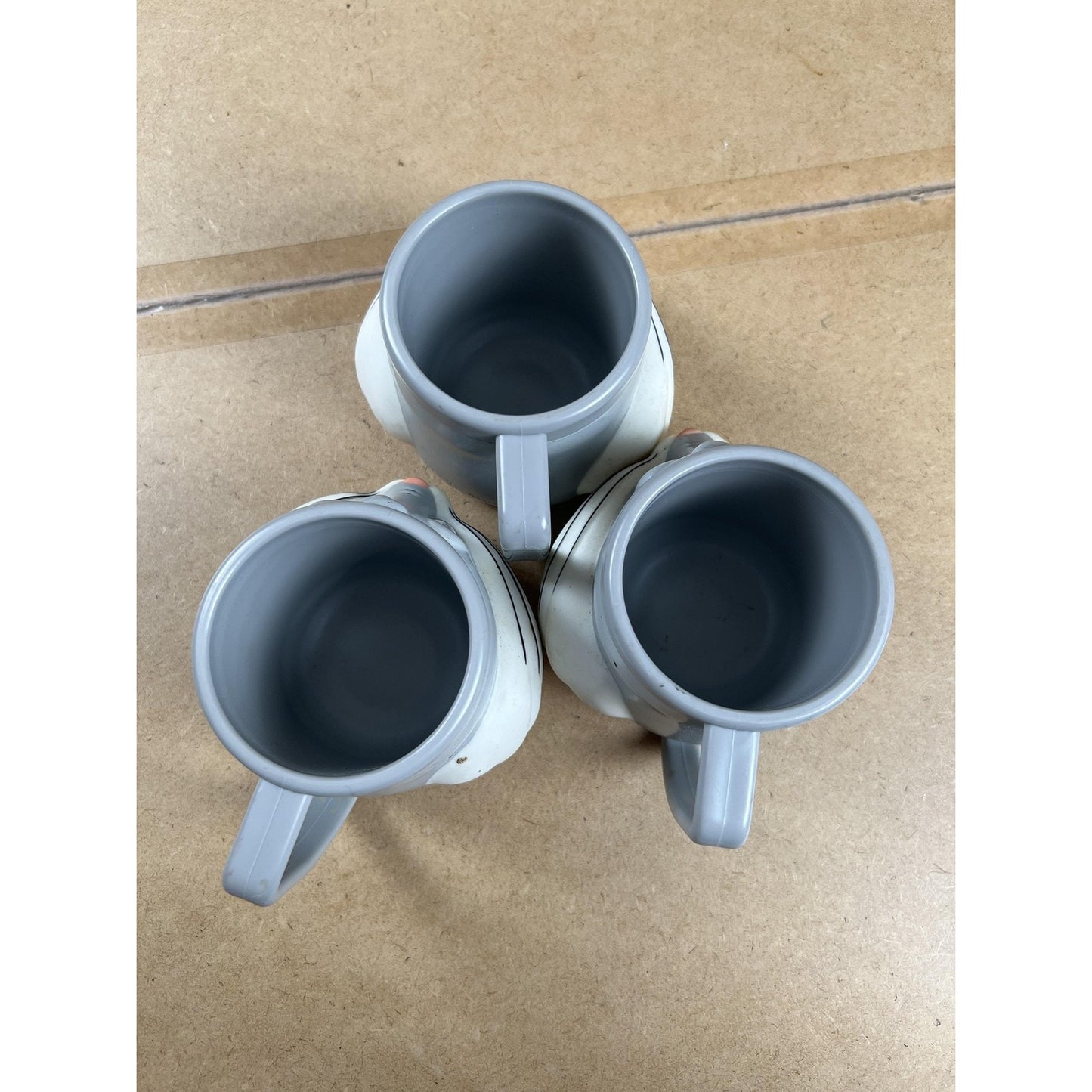 Vintage McDonalds Gray Bugs Bunny Mug Lot Of 3 Warner Bros 1992 Made In China