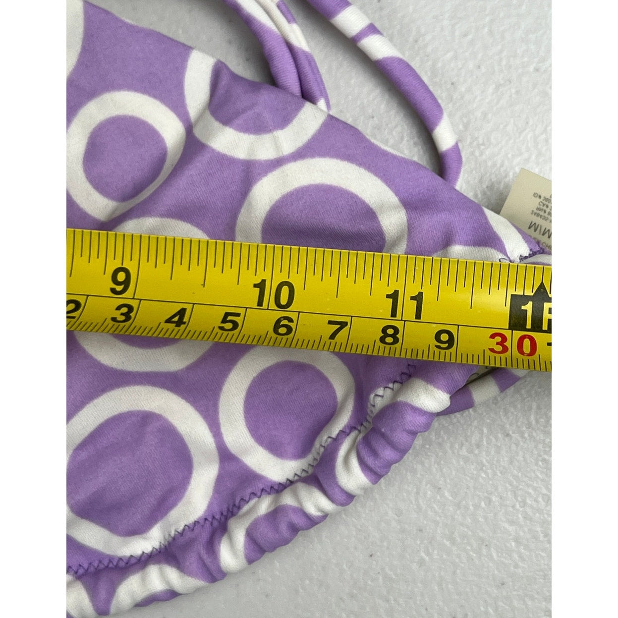 Victoria's Secret String Bikini Top Lavender White Circles Medium