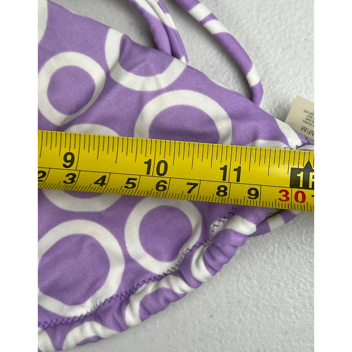 Victoria's Secret String Bikini Top Lavender White Circles Medium