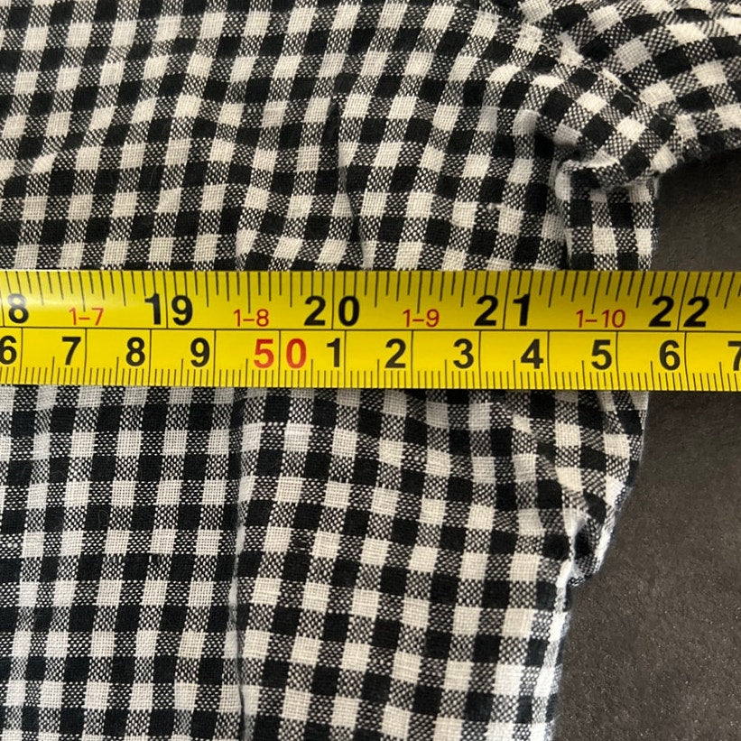 J. Jill Large Plaid Button Down Love Linen Gingham