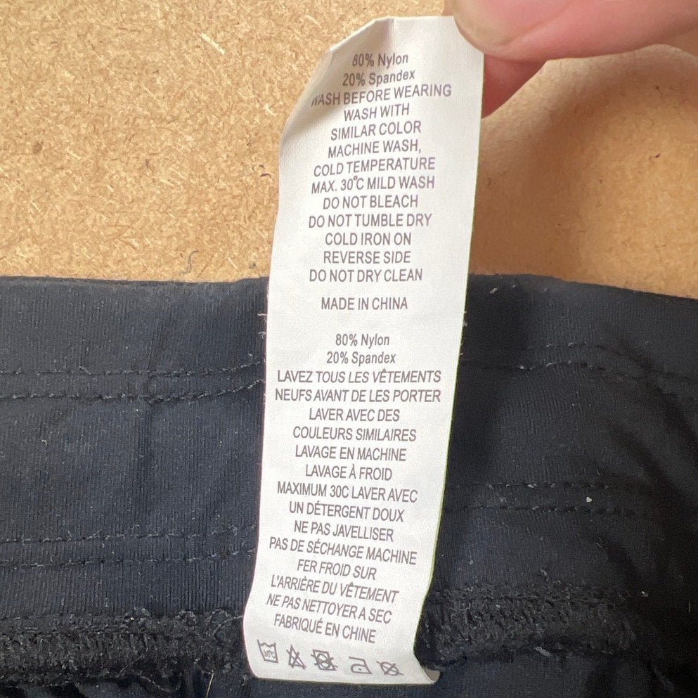 Zyia Trail Jogger Pants Micro Stripe Active Performance Black Women Large