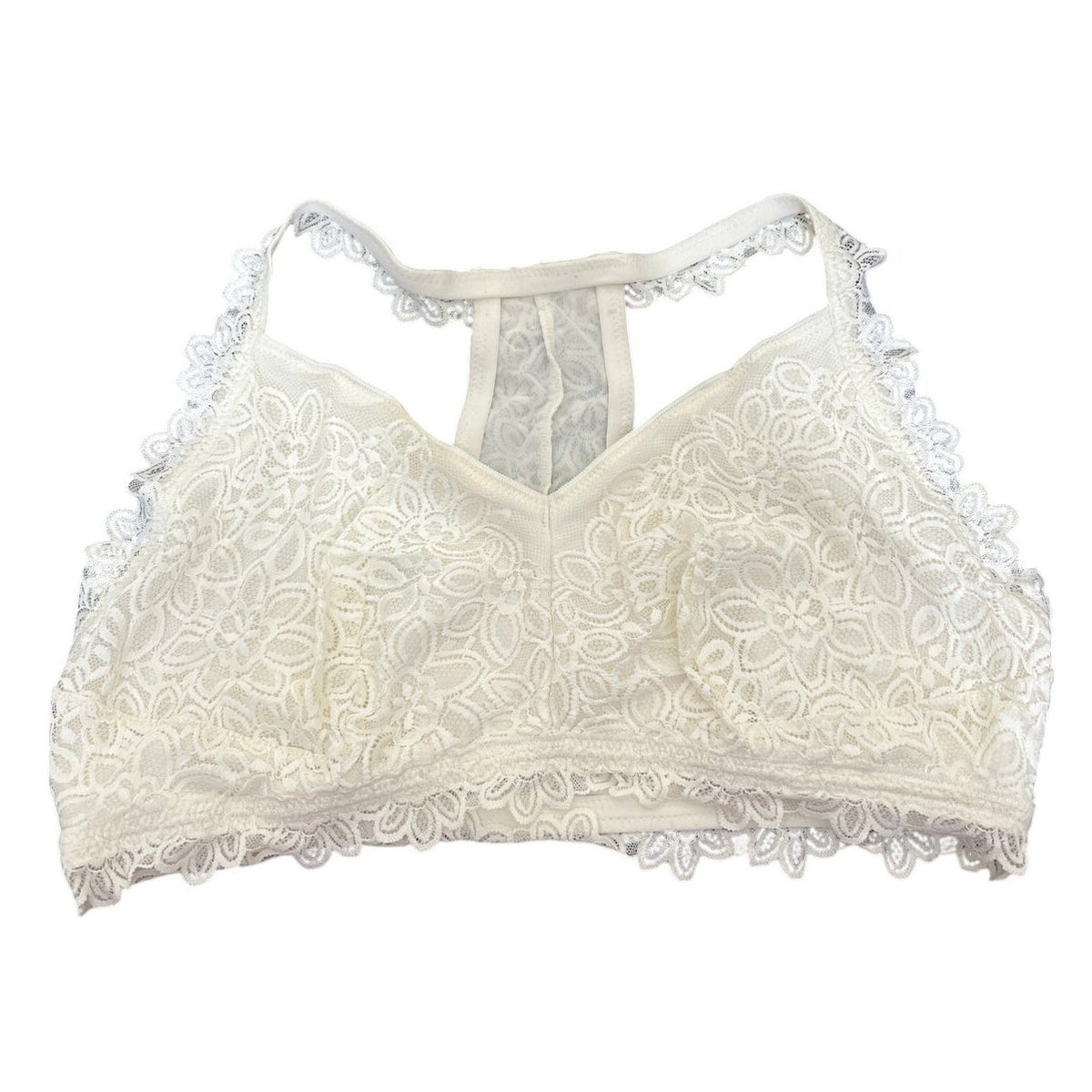 Aerie Lace Size XL Cream Bralette Adjustable T-back