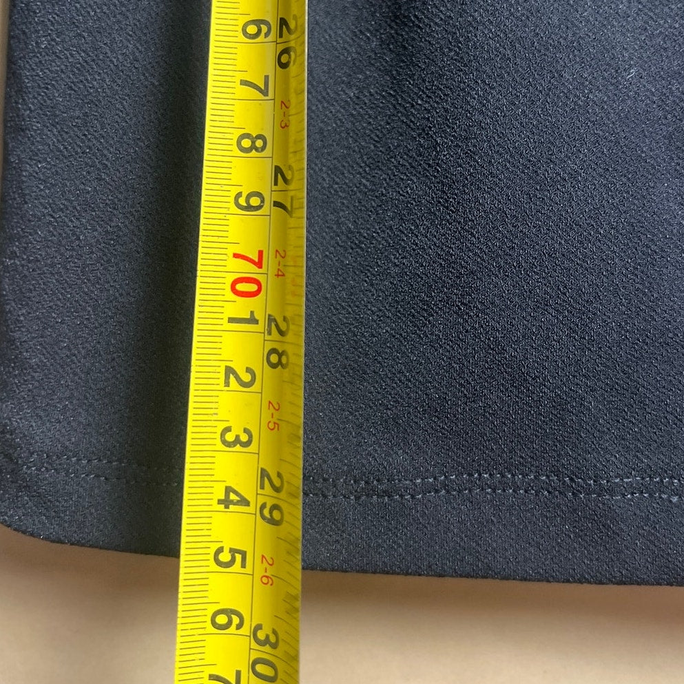 Hanezza Black Blouse Women's Top Small Tie Bow