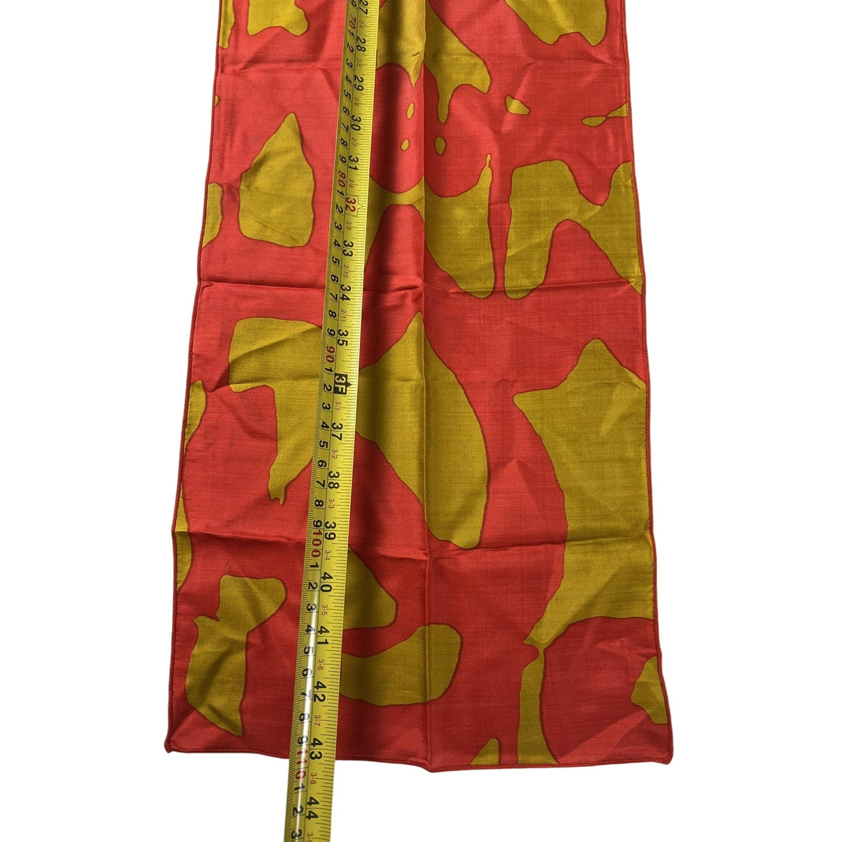 Vera Kerchief Unisex One Size Red Camouflage 100% Silk Dupion Rectangle Scarf