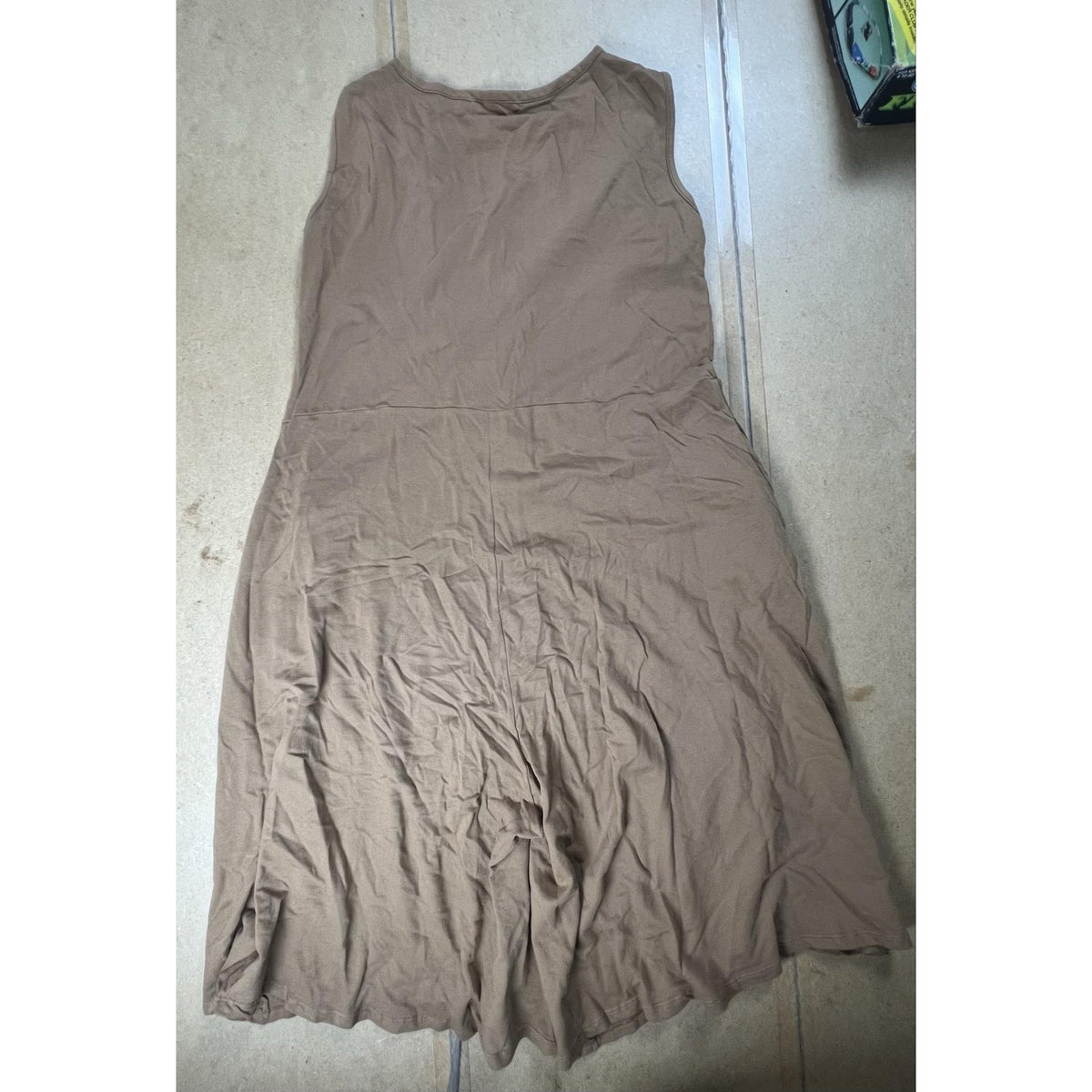 REVISITED Jumpsuit Womens M Brown One-Piece Sleeveless V-Neck Jersey Casual