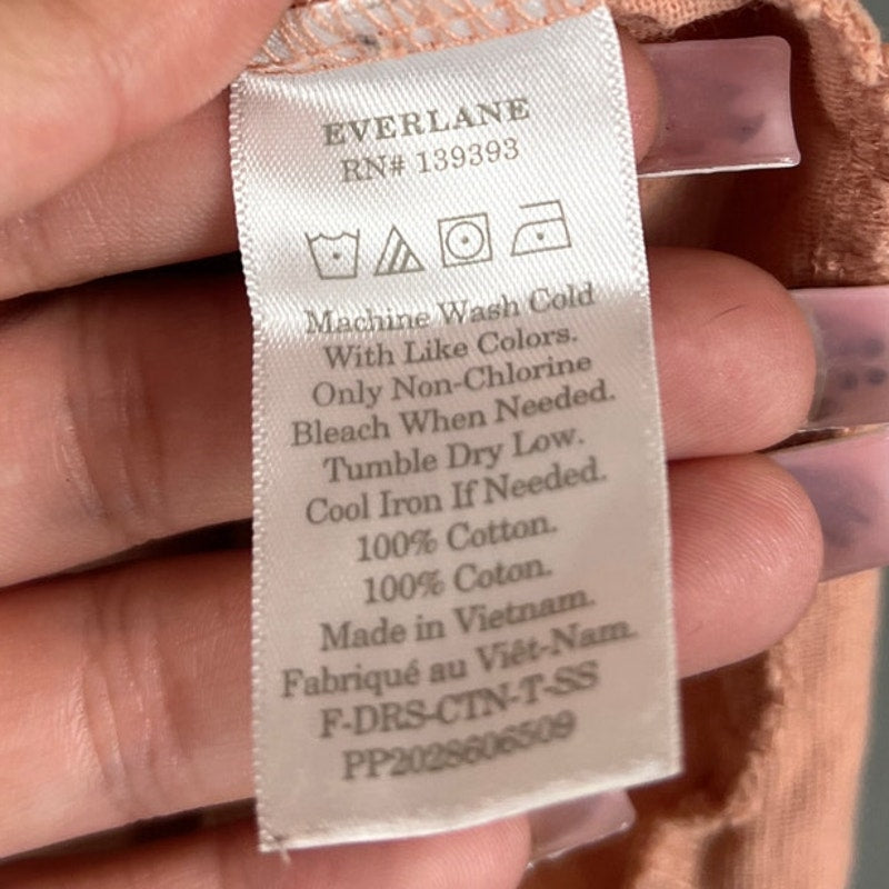 EVERLANE Weekend Tee T-shirt Dress in Desert Orange Size L