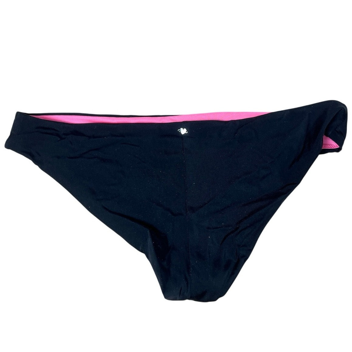PINK Victoria's Secret Bottom Womens M Black Bikini Lined Elastic Waist Logo