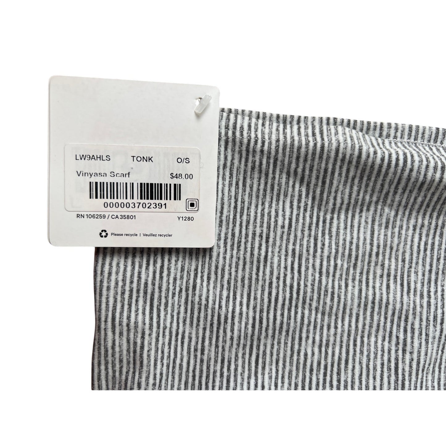 NWT Lululemon Womens Cozy Rulu Vinyasa Infinity Snap Scarf Double Trouble Stripe