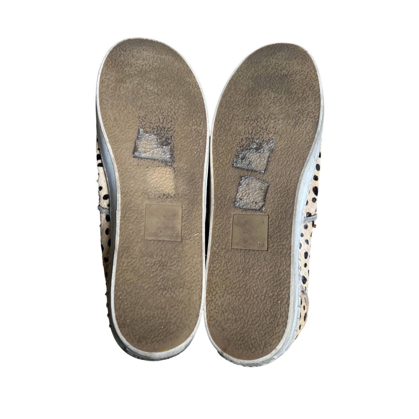 Women’s Dolce Vita Leopard Calf Hair Sneakers Women Size 10
