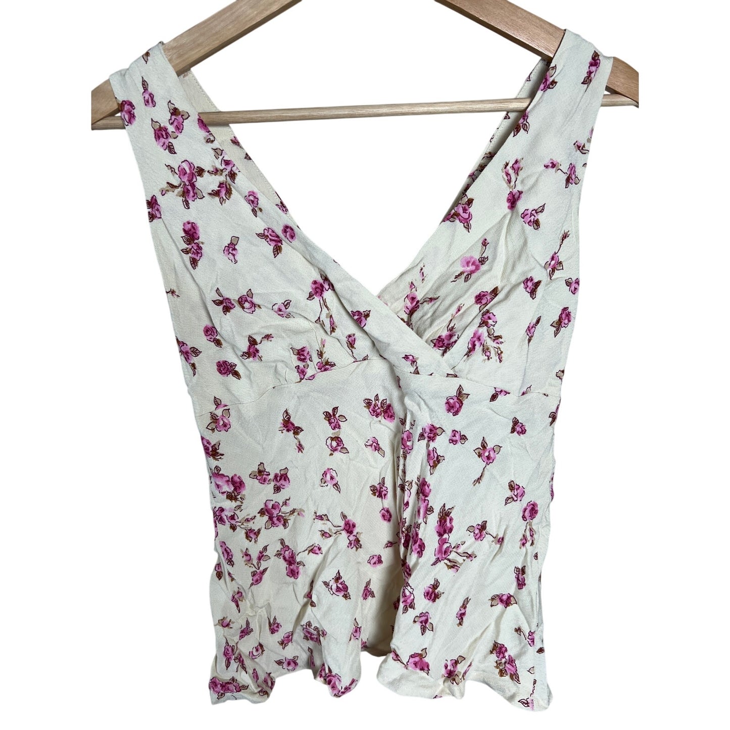 Cinnamon Girl Size 2 Top White Floral Pink Print