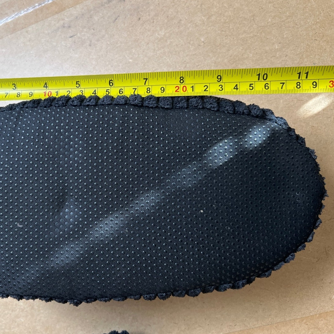 Sneaker Slippers Black Grey Non Slip Sole Indoor House Slippers Size 11-12