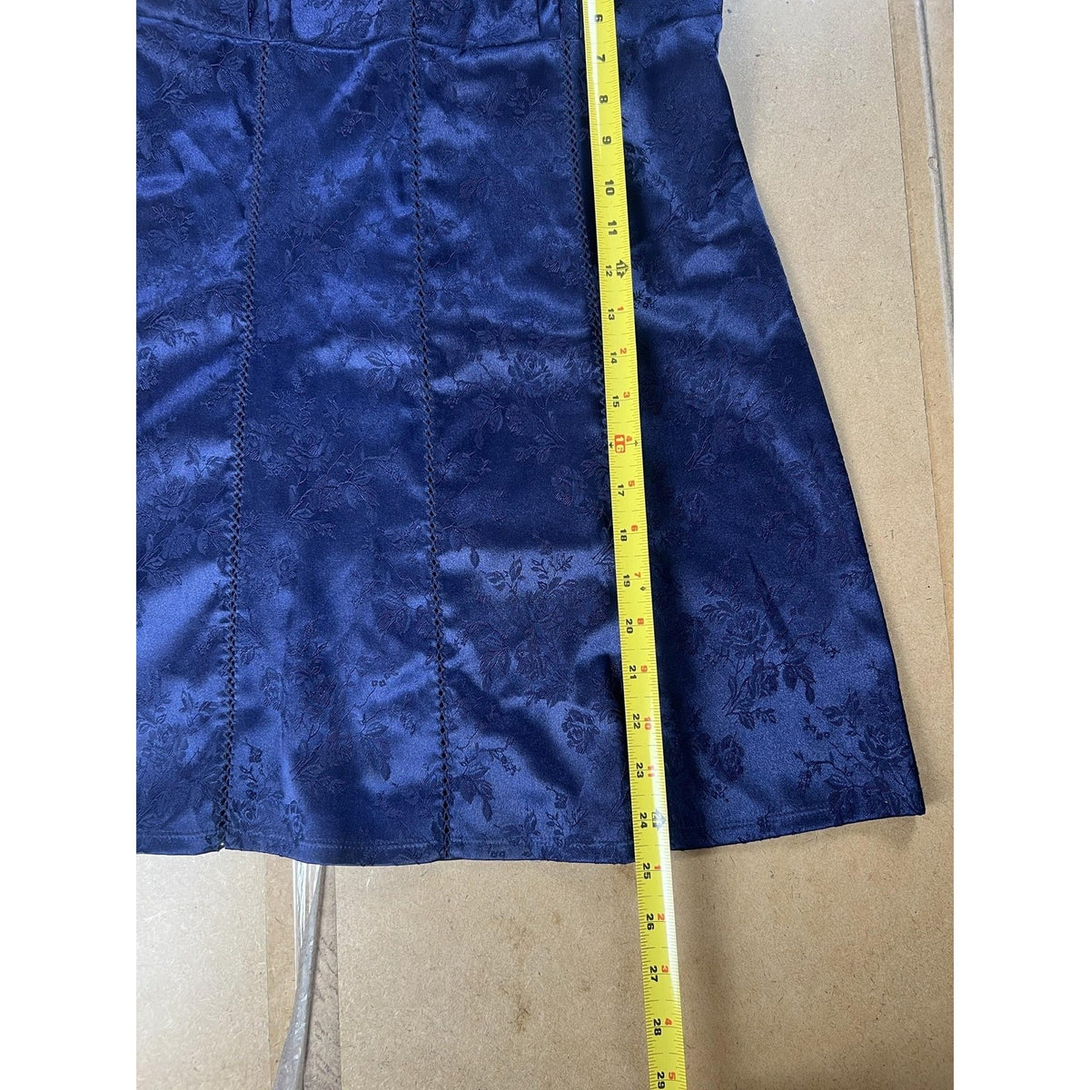 Victoria's Secret Tank Womens S Blue Satin Floral Camisole Lace Up Party